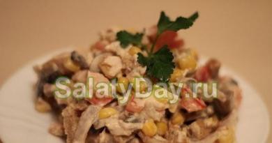 Canned corn salad: simpleng mga recipe